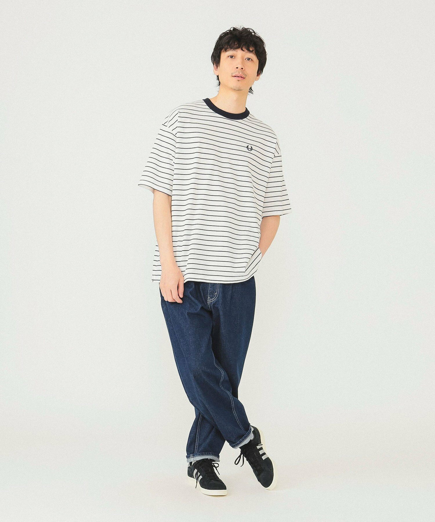 FRED PERRY * BEAMS / 別注 ボーダー ピケ Tシャツ